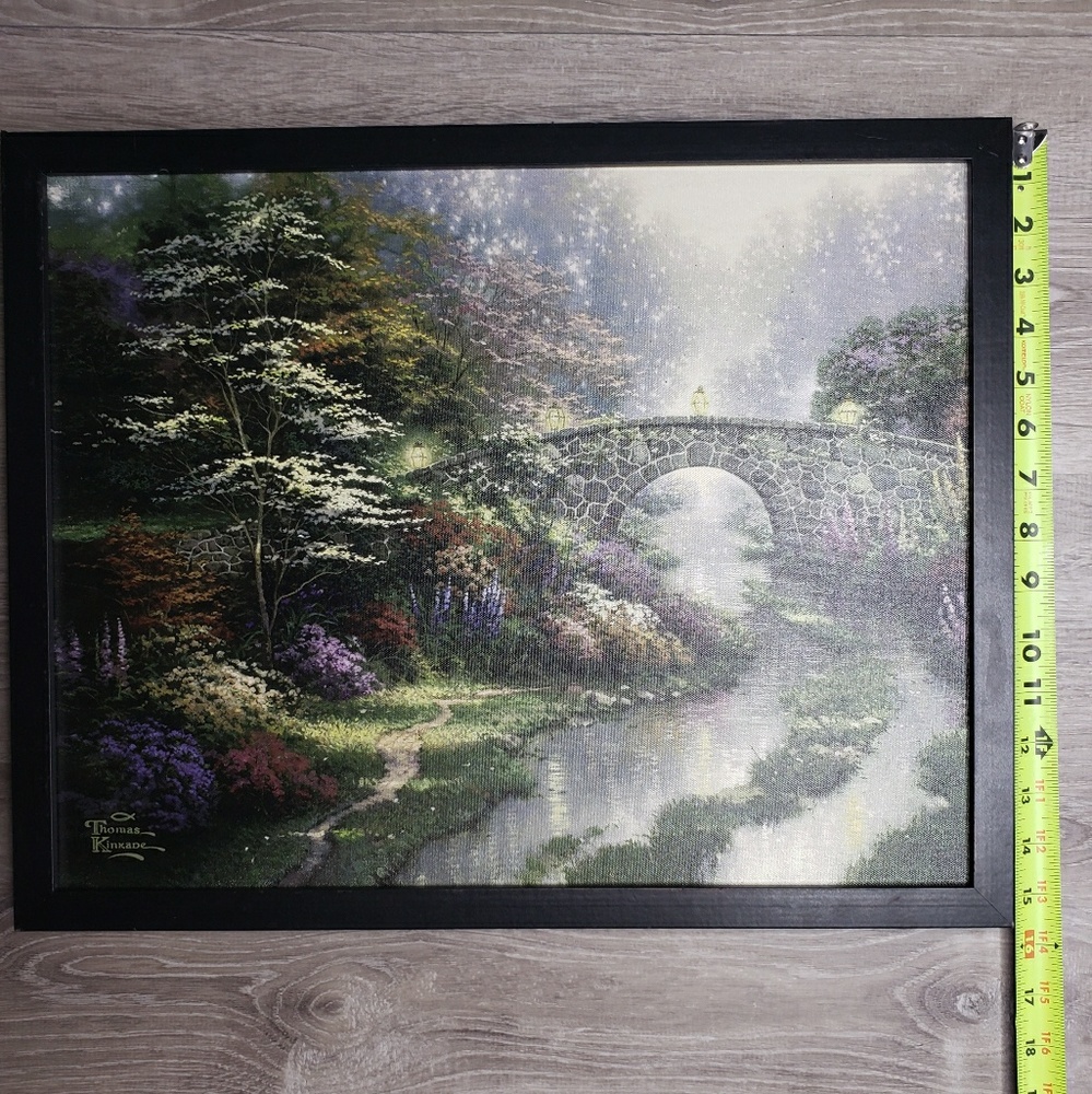 Thomas kinkade fiber optic light picture W remote - Picture 6 of 8